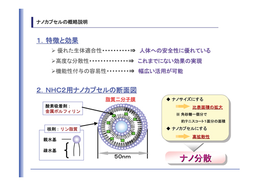 ナノハイブリッドカプセル２“ＮＨＣ２”とは
